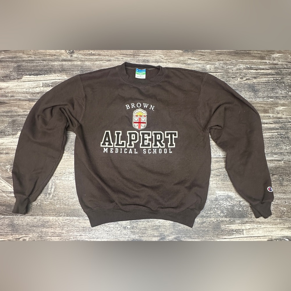 Champion Crewneck Sweatshirt - Brown Alpert Medical School - Women Med - Men Sm